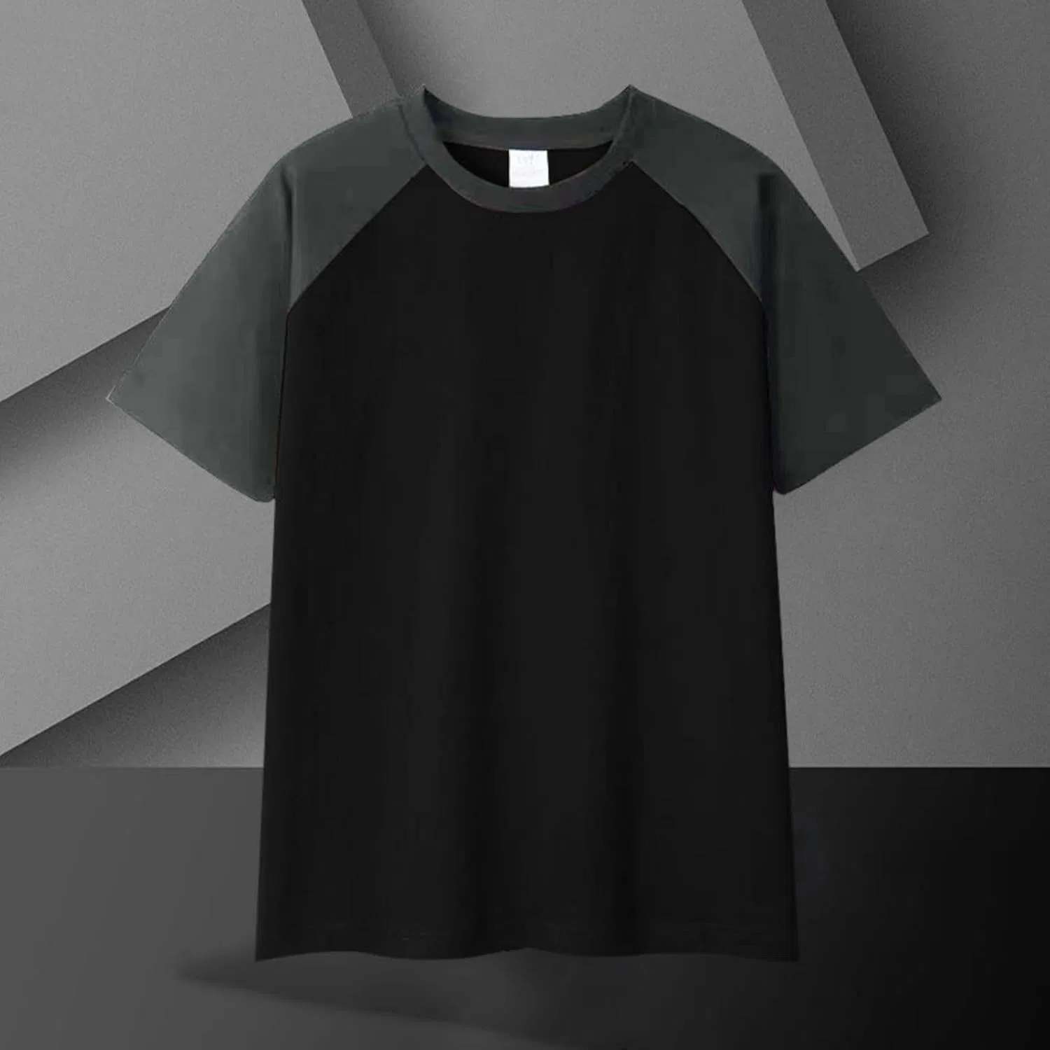 Футболка спортивная мужская с коротким рукавом реглан, Black — фото 3