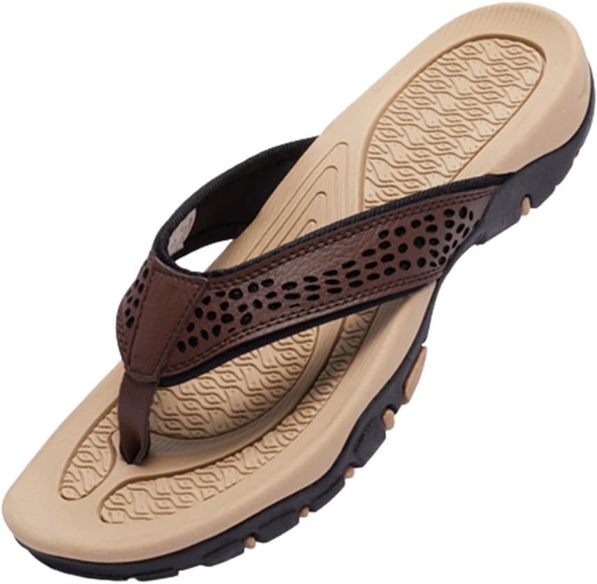 

Мужские тапочки Kervaky Шлепанцы Летние сандалии Большие тапочки Модные тапочки Обувь для пляжа на улице Мужские большие тапочки, светло-коричневый