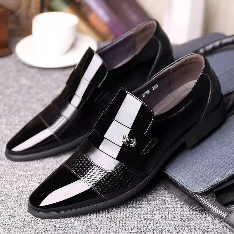 Лоферы кожаные Formal Oxford Shoes Black UOPYNE — фото 2