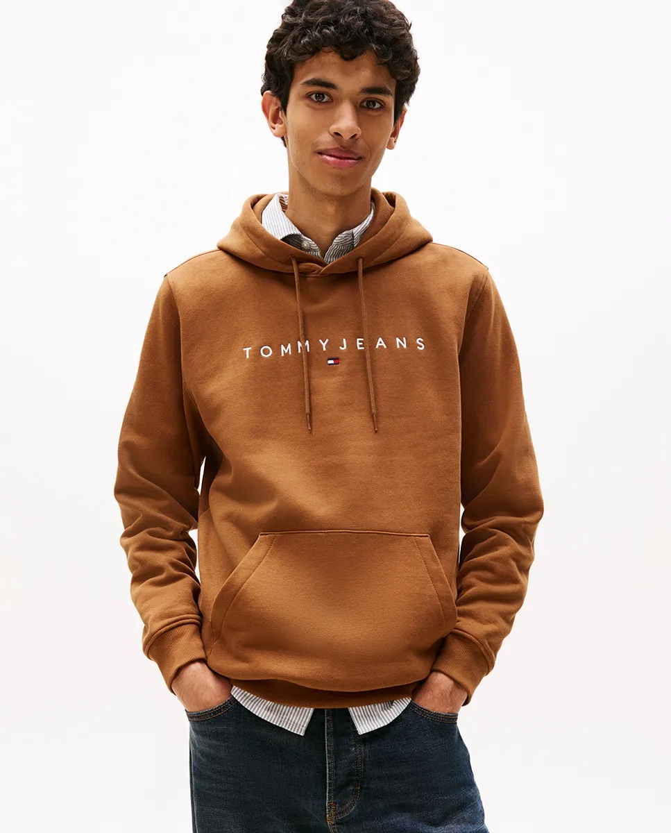 

Мужская толстовка стандартного кроя с капюшоном Tommy Jeans, коричневый
