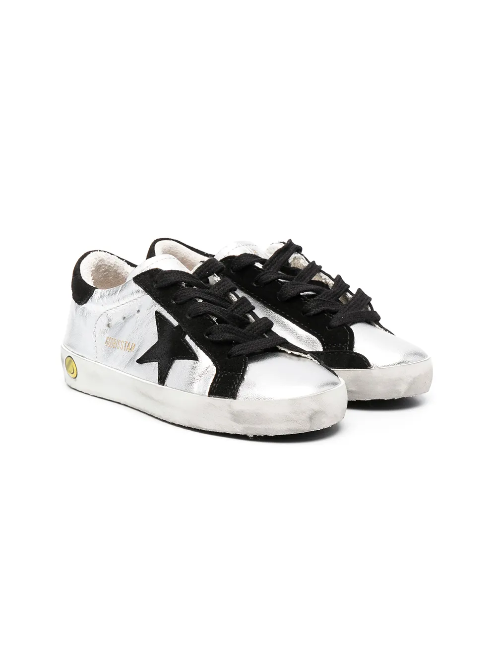 

Кеды Superstar с эффектом потертости Golden Goose Kids, серебристый