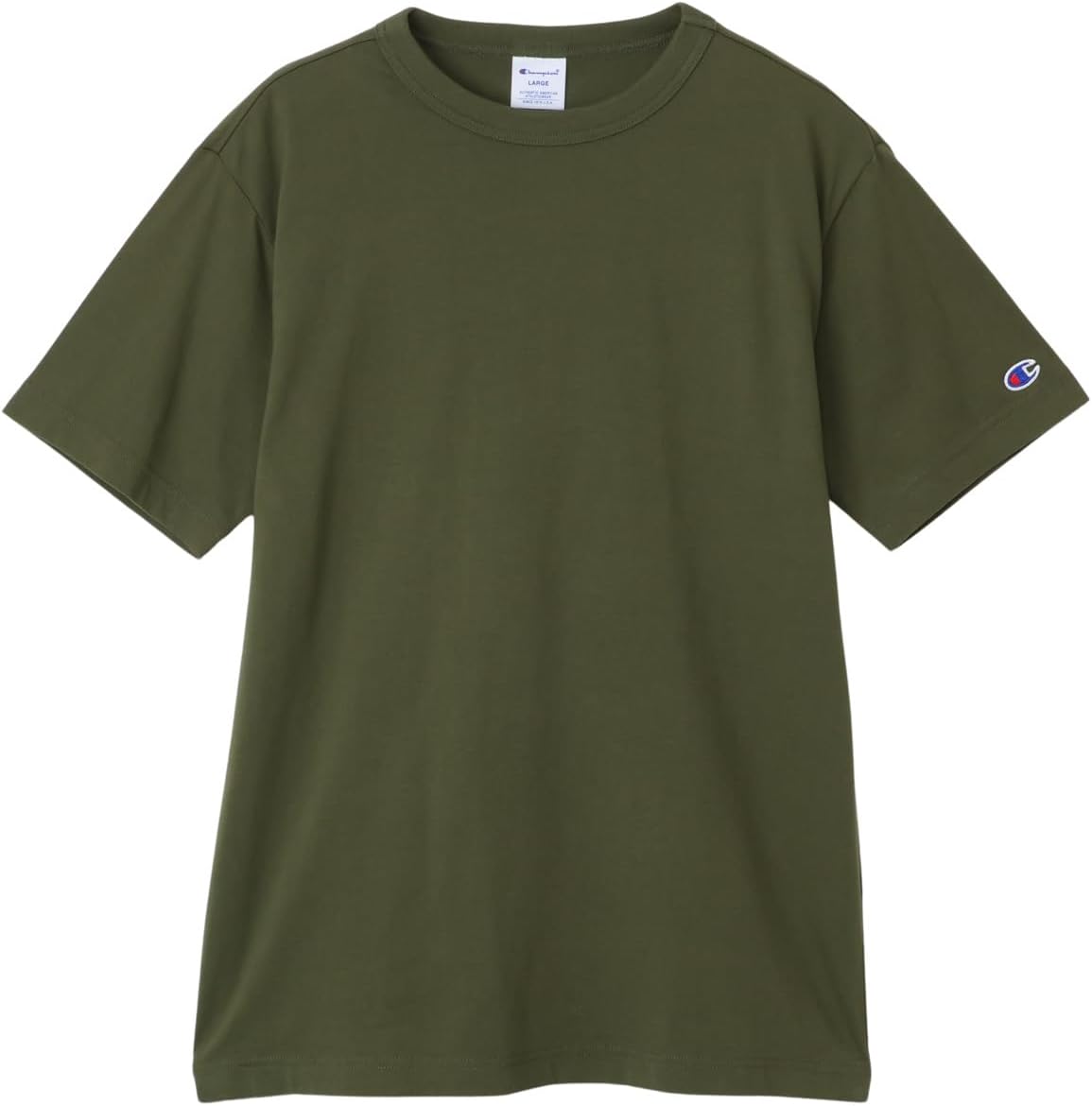 

Мужская базовая футболка Champion C8-Z312Z из 100% хлопка с коротким рукавом и круглым вырезом, темно-зеленый