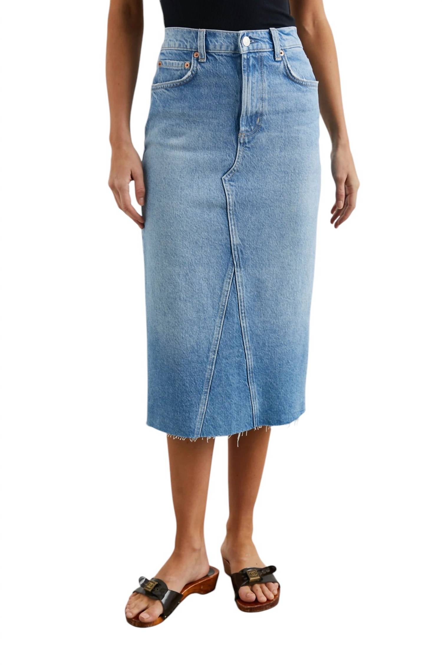 

Юбка Highland Raw Hem в цвете Baja Bleu Rails