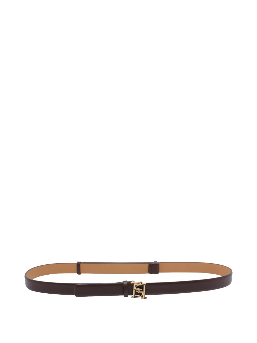 

Ремень с пряжкой с логотипом Elisabetta Franchi, коричневый
