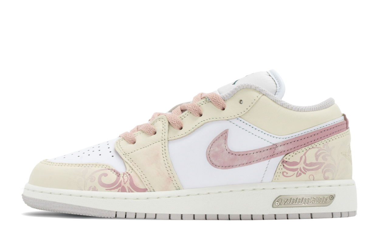 

Детские баскетбольные кроссовки Air 1 Grade School Jordan, бежевый розовый