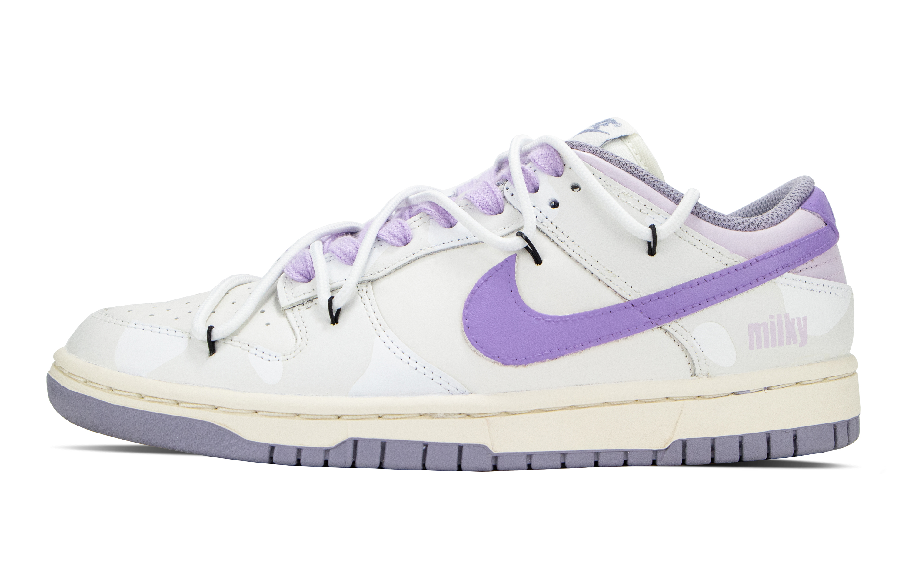 

Кроссовки Nike Dunk Skateboarding Shoes Women's Low-top White/purple, светло-фиолетовый