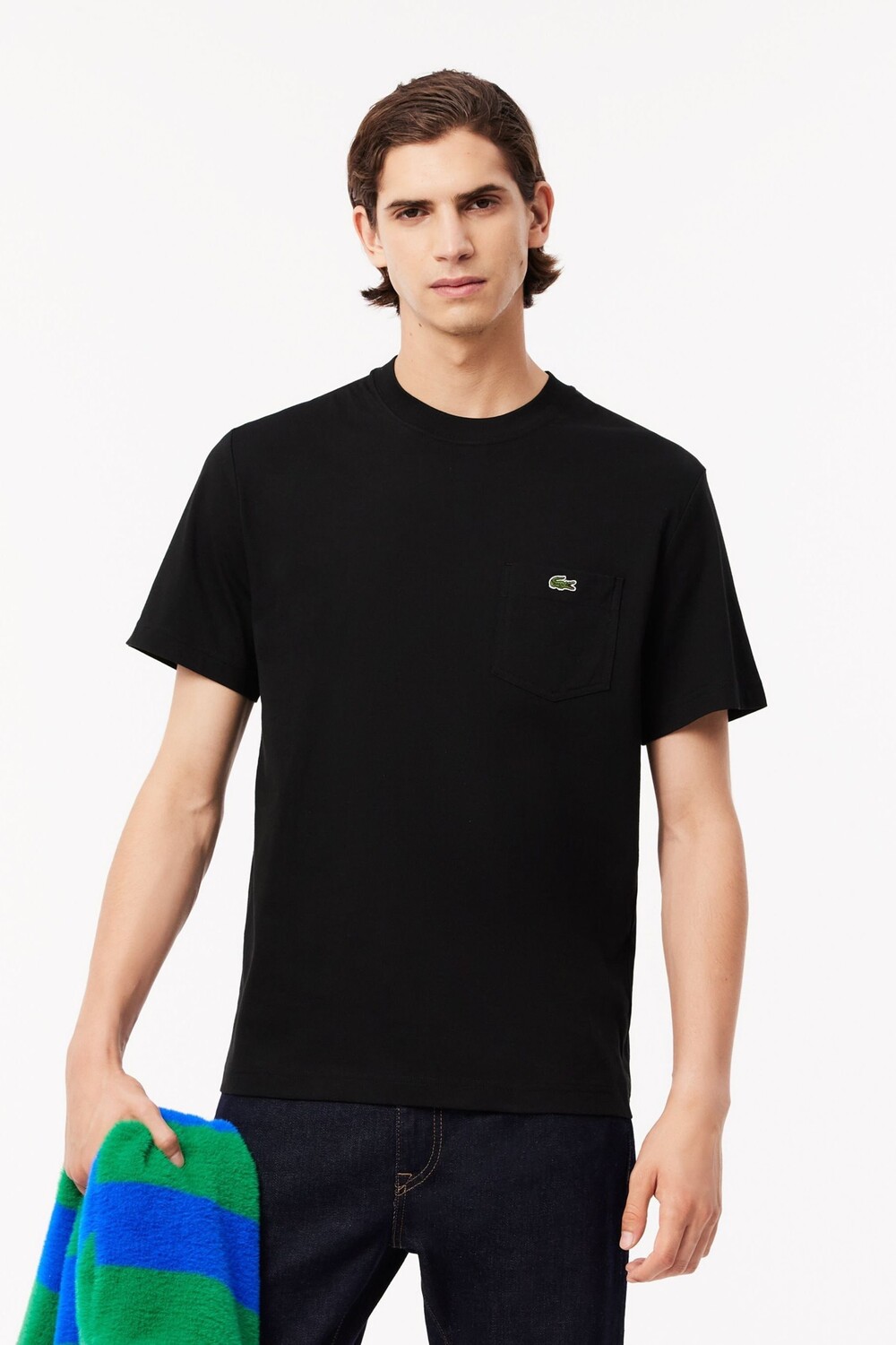 

Карман с логотипом футболка Lacoste, черный