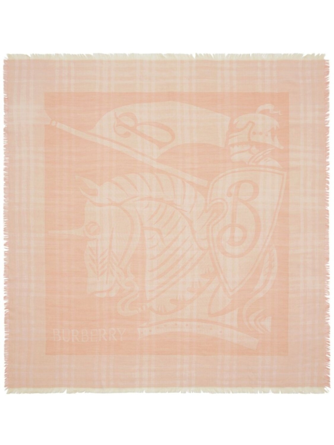 

Клетчатый шарф с логотипом EKD Burberry, розовый