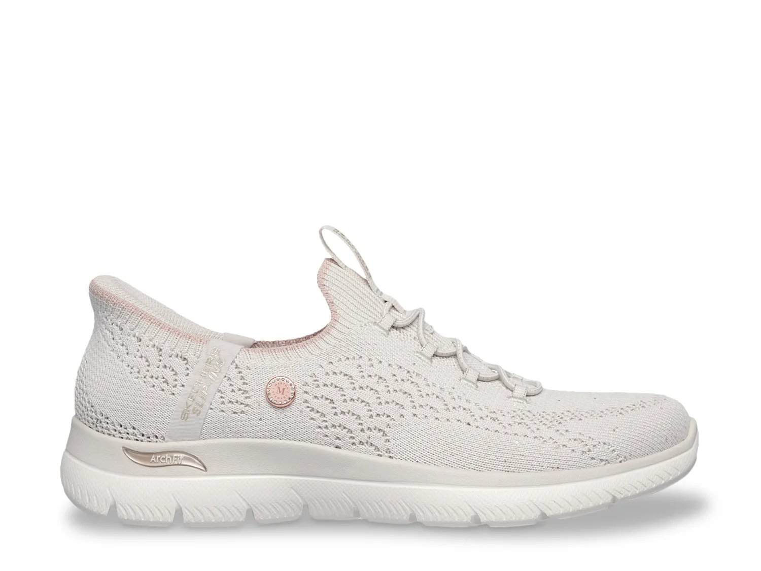 Кроссовки Skechers x Martha Stewart Hands Free Slip-ins Arch Fit Summits Sparkling Elegance Sneaker, бежевый — фото 2