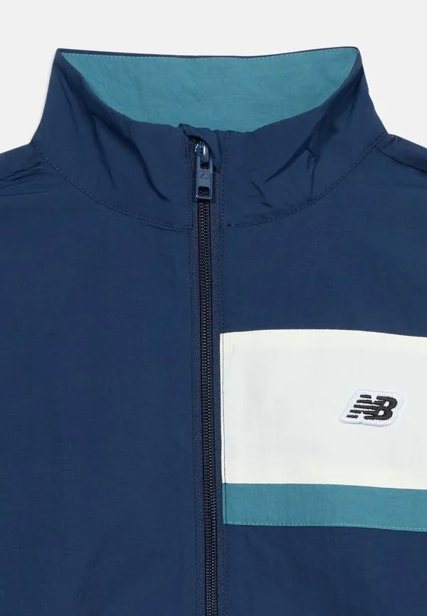 Учебная куртка премиум-класса с панелями New Balance, Navy — фото 4