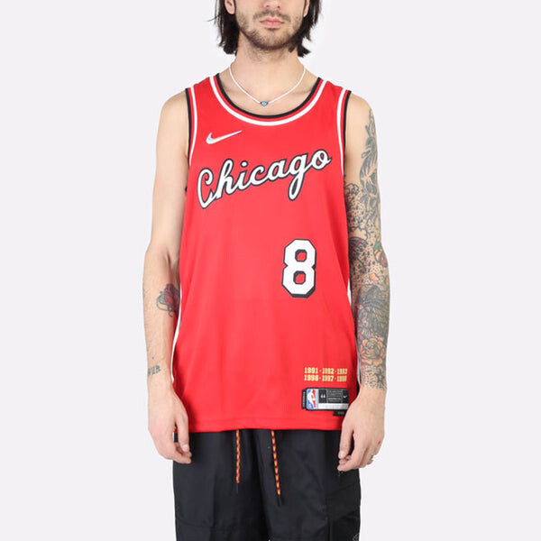Майка Nike x NBA 75 Chicago Bulls Jerseys 'Zach LaVine 8', красный — фото 3