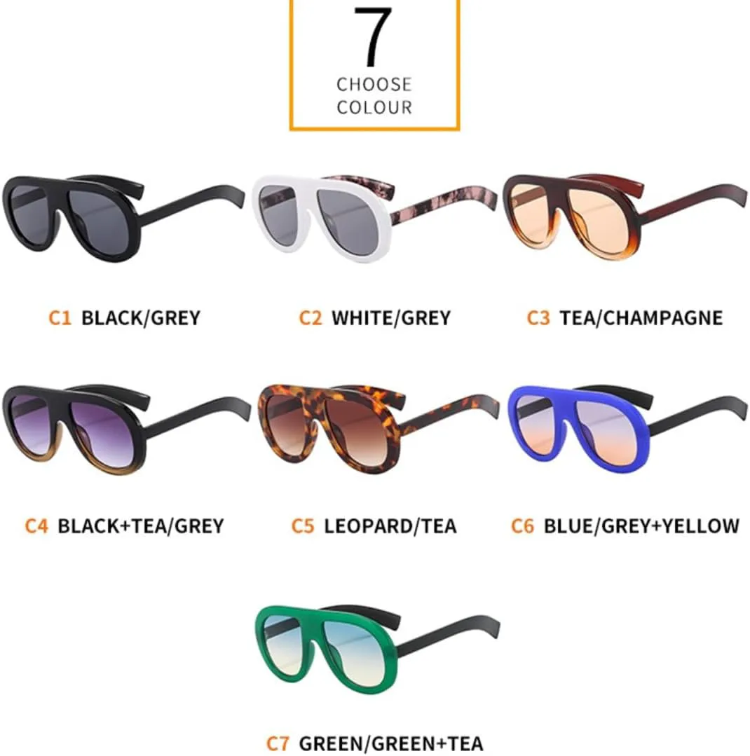 

Солнцезащитные очки для мужчин и женщин - защита UV400 - увеличенный размер, градиентный цвет, для занятий спортом на открытом воздухе и вождения DSVIGF, Black Tea