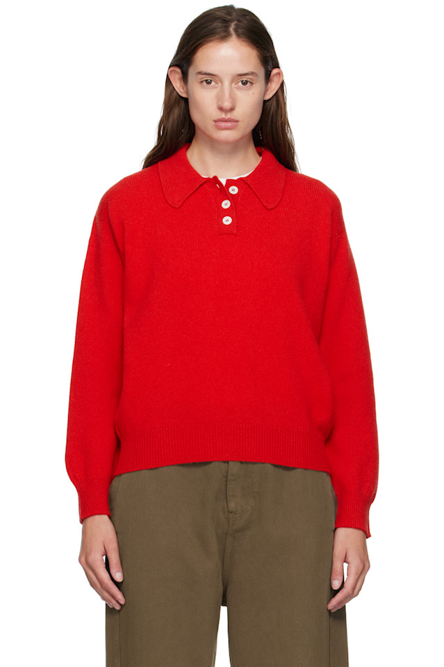 

&Daughter Красная Эдит поло