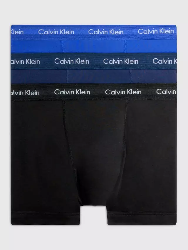 

Трусы Calvin Klein Regular Cotton Stretch 3 шт, цвет black/blue/shadow/cobalt