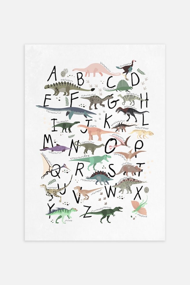 

Плакат дино abc Postery, 30x40 см, коричневый