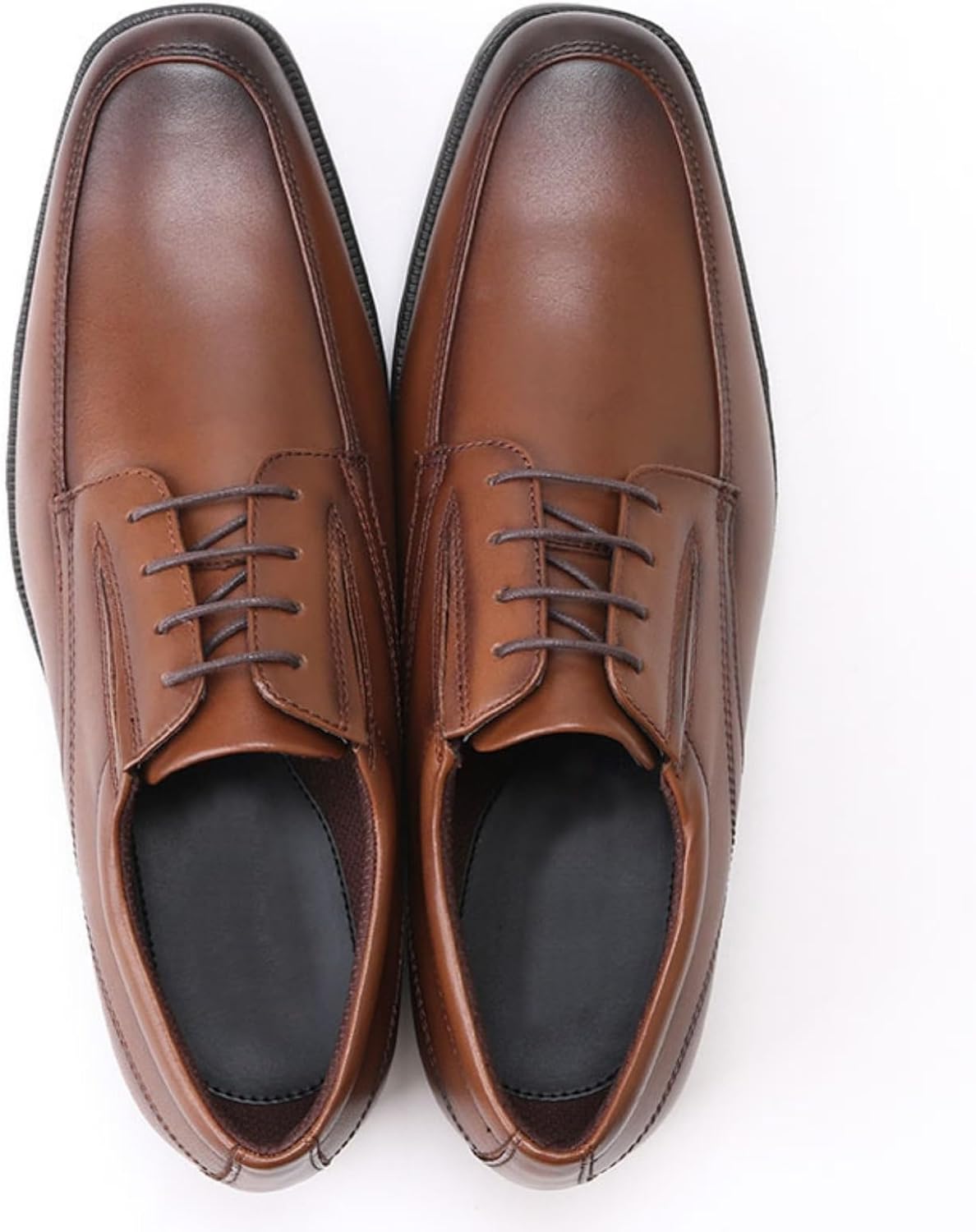 

Мужские свадебные туфли FOBOINED, классические оксфорды из кожи, зауженный носок, деловые туфли для мужчин, Brown-07