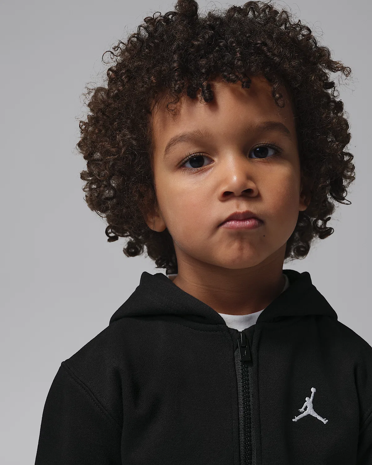 Детская флисовая кофта Jordan Brooklyn Fleece на молнии, Black — фото 3
