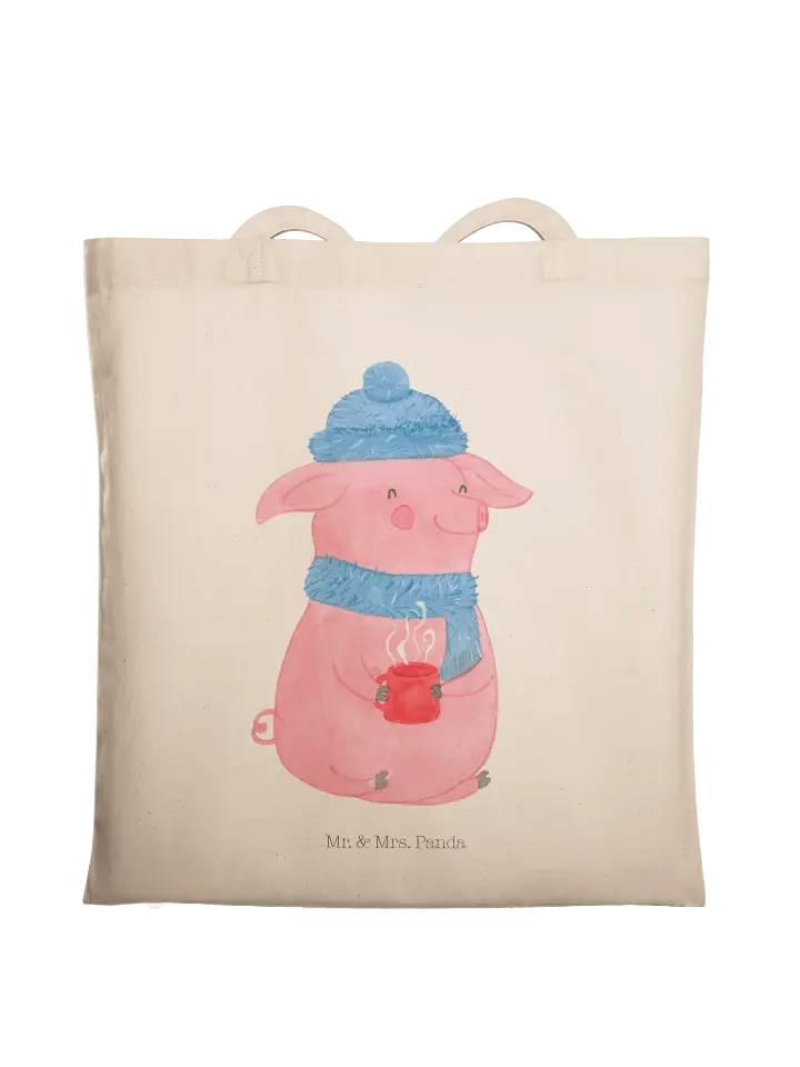 

Сумка для переноски Mr & Mrs Panda Schweinchen Glühwein ohne Spruch, кремовый