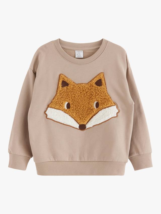 

Детский джемпер с лисой Lindex, цвет Dusty Beige