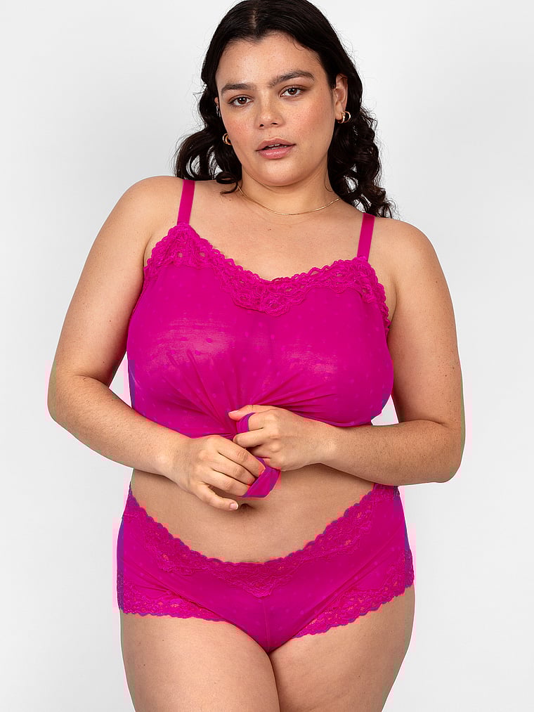 

Комплект из 2 предметов: топ-топ Sheer Sheath и трусики-шортики Curvy Couture, мультиколор