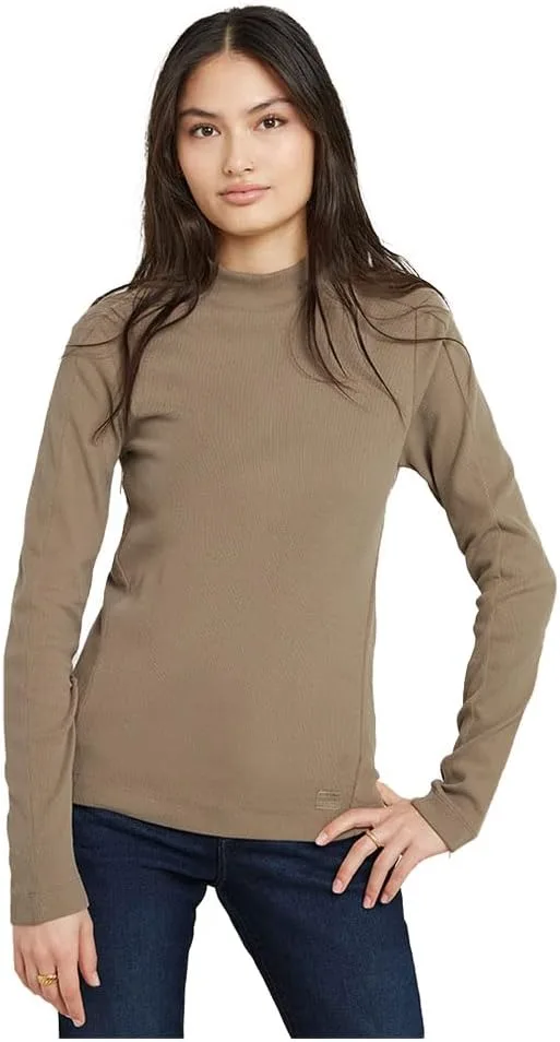 

G-Star Slim Rib Mock Top футболка женская