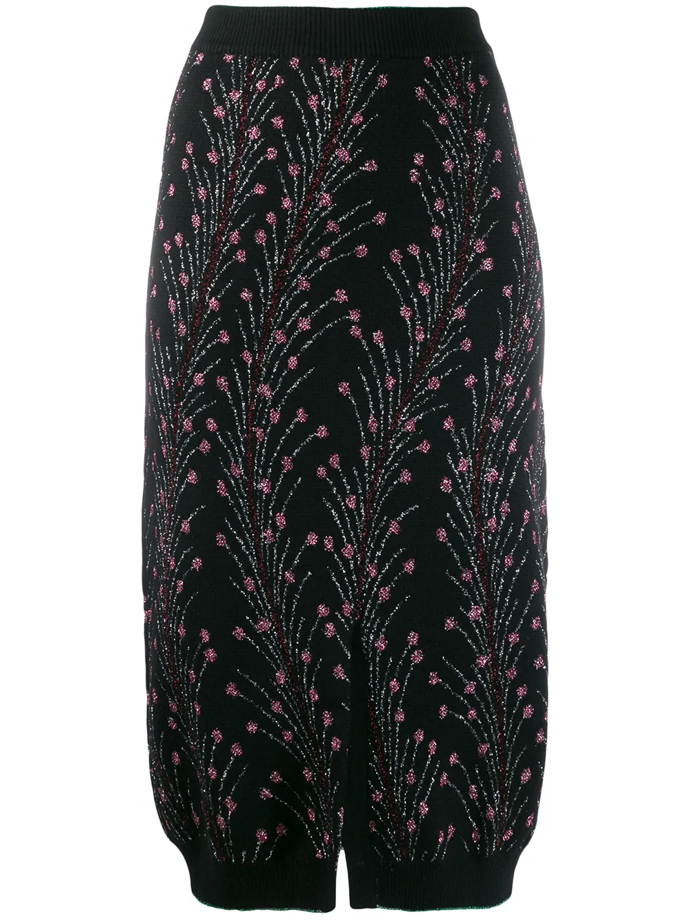 

Юбка с цветочной вышивкой Marco De Vincenzo, черный