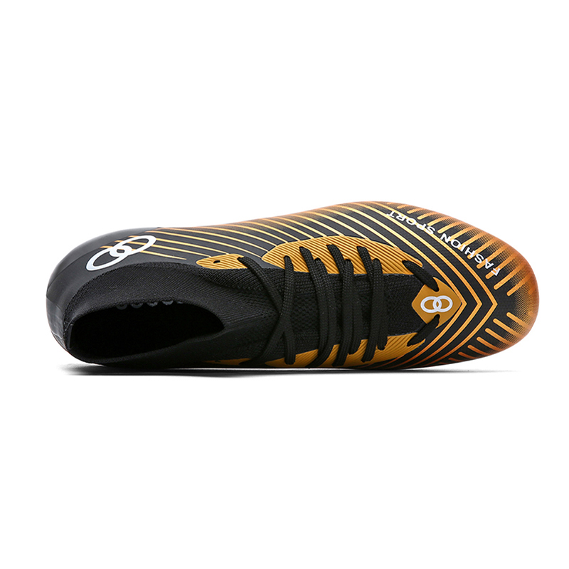 Антискользящие износостойкие футбольные бутсы Unisex Black Gold ATAY, Black Gold Turf — фото 3