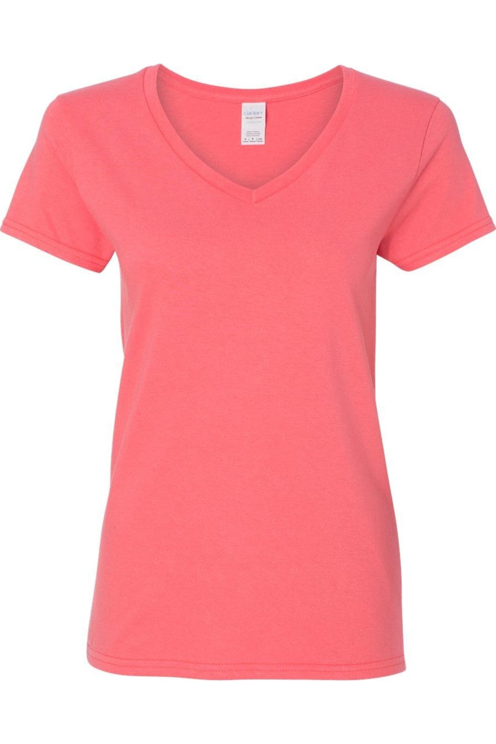 

Футболка женская Gildan Heavy Cotton с V-образным вырезом, цвет coral silk