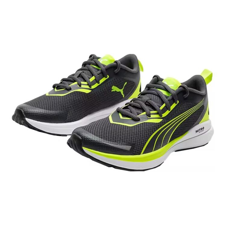 Детские кроссовки Kruz NITRO GS Low-top Deep Gray/green/blue/white Puma, темно-серый — фото 3