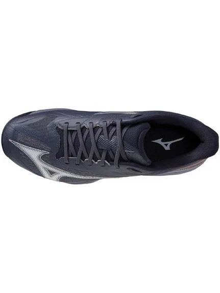 Мужские теннисные кроссовки «Wave Exceed Court WIDE OC» от Mizuno, Gray X Blue X Coral — фото 3