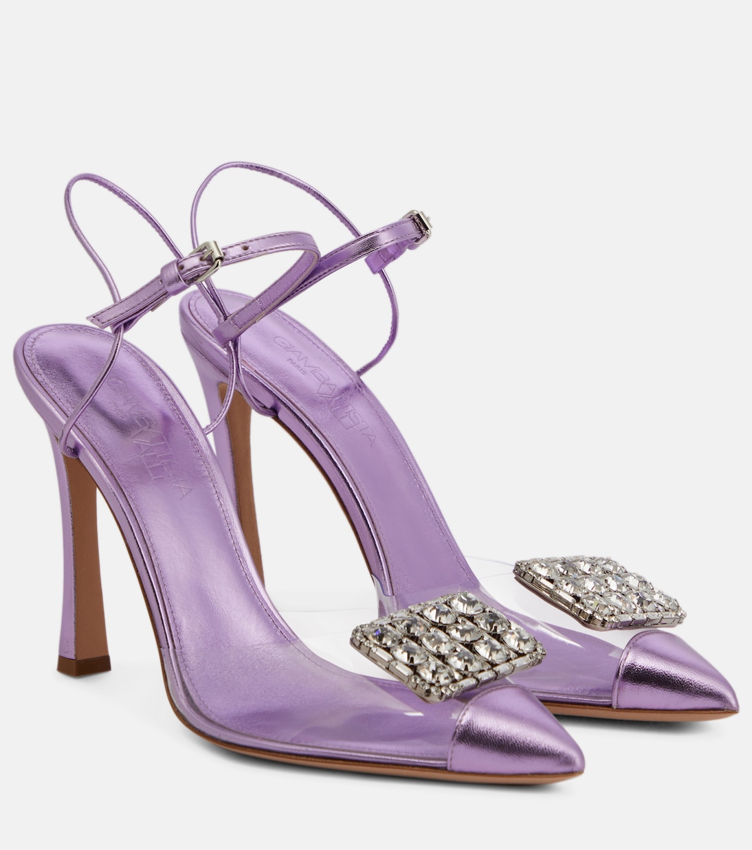 Туфли из декорированной кожи и ПВХ Giambattista Valli, розовый
