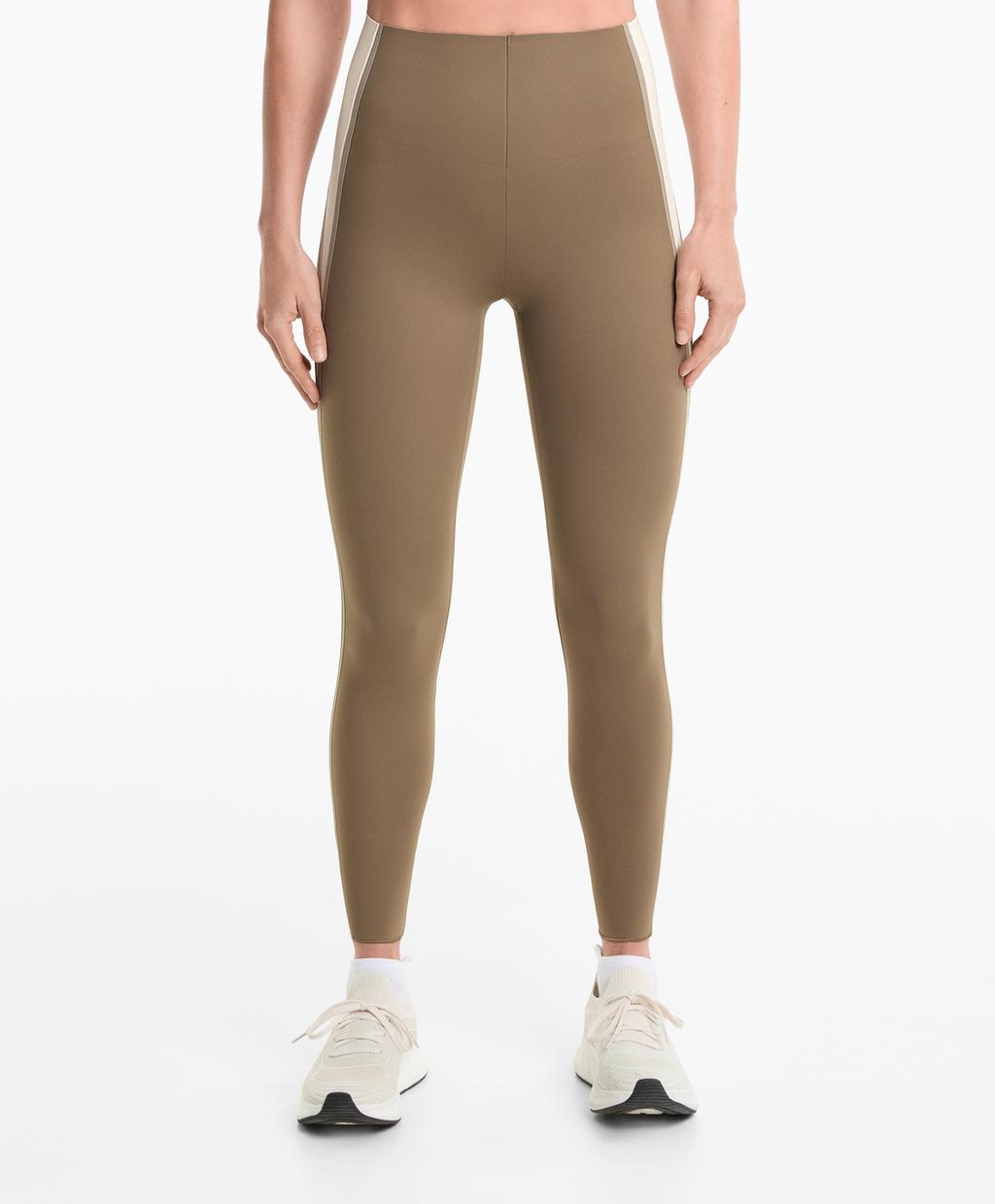 

Леггинсы Perfect-adapt с высокой посадкой длиной 65 см до щиколоток Oysho, цвет Washed Khaki