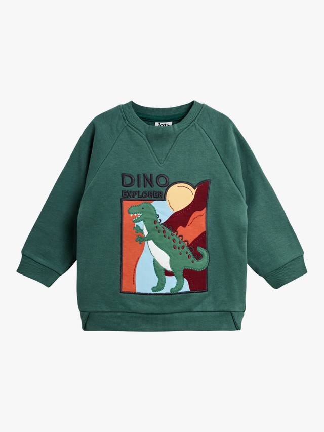 

Детский хлопковый свитер с T-Rex JoJo Maman Bébé, Khaki