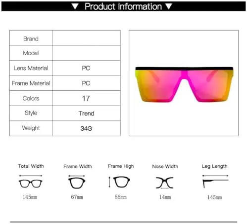 

Женские классические квадратные солнцезащитные очки с плоской верхней частью, фиолетовым зеркальным покрытием, защита от ультрафиолета UV400 MTZJH, Red Mirror