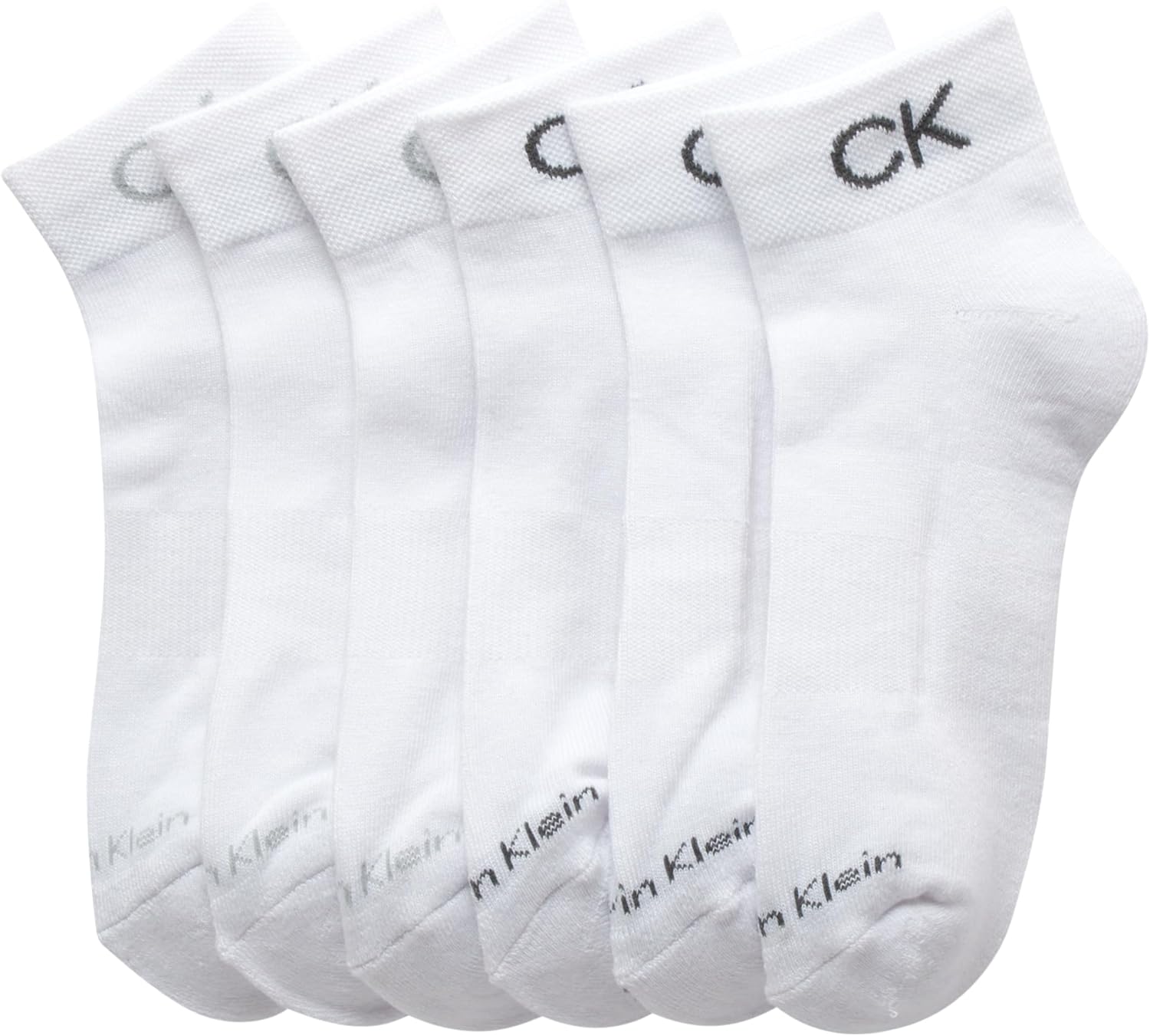 Носки Calvin Klein для девочек, 6 шт., эластичные, с мягкой подошвой, с поддержкой свода стопы, White — фото 4