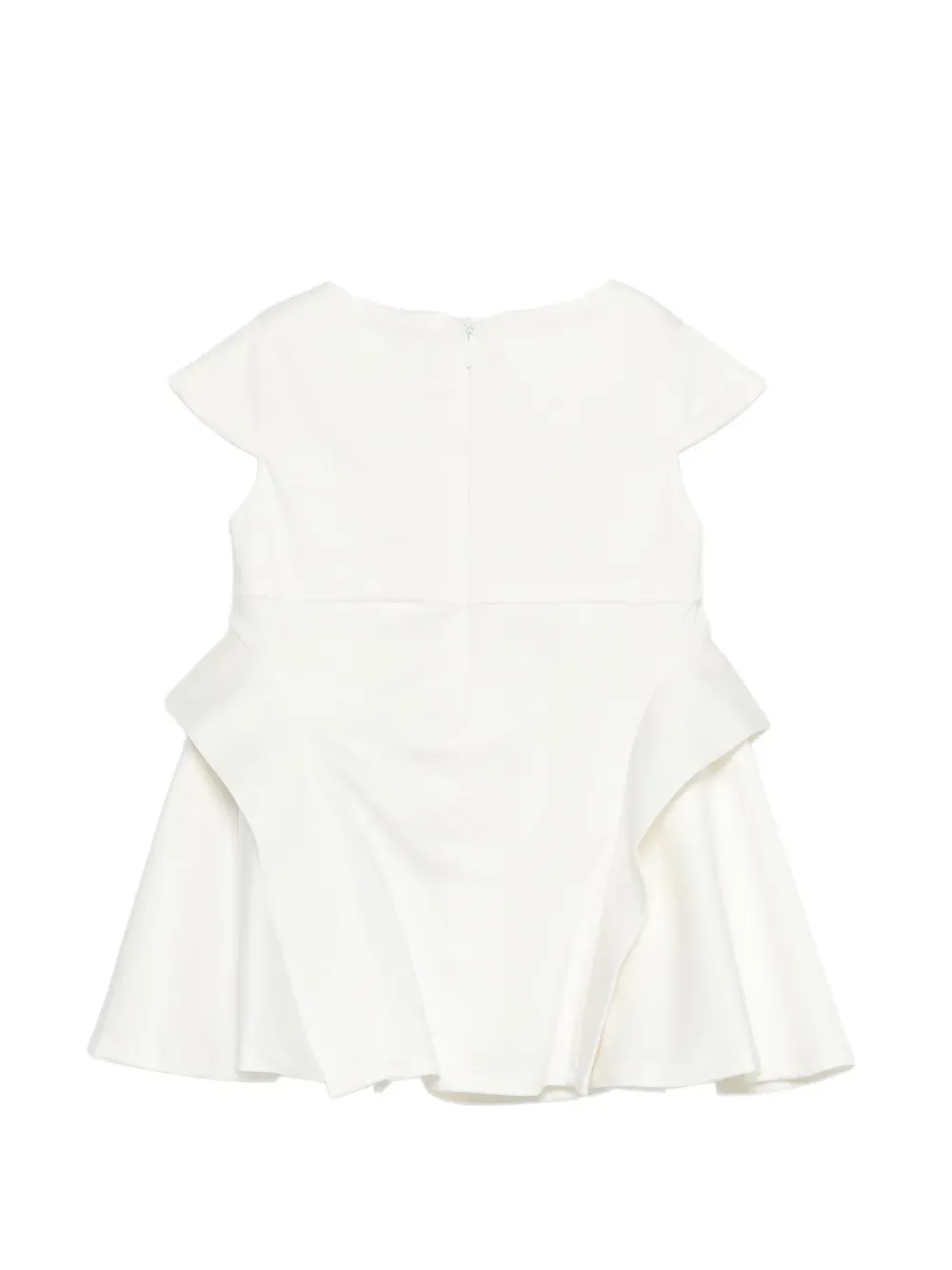 Комплект из платья с пуговицами и оборками Balmain Kids, белый — фото 2