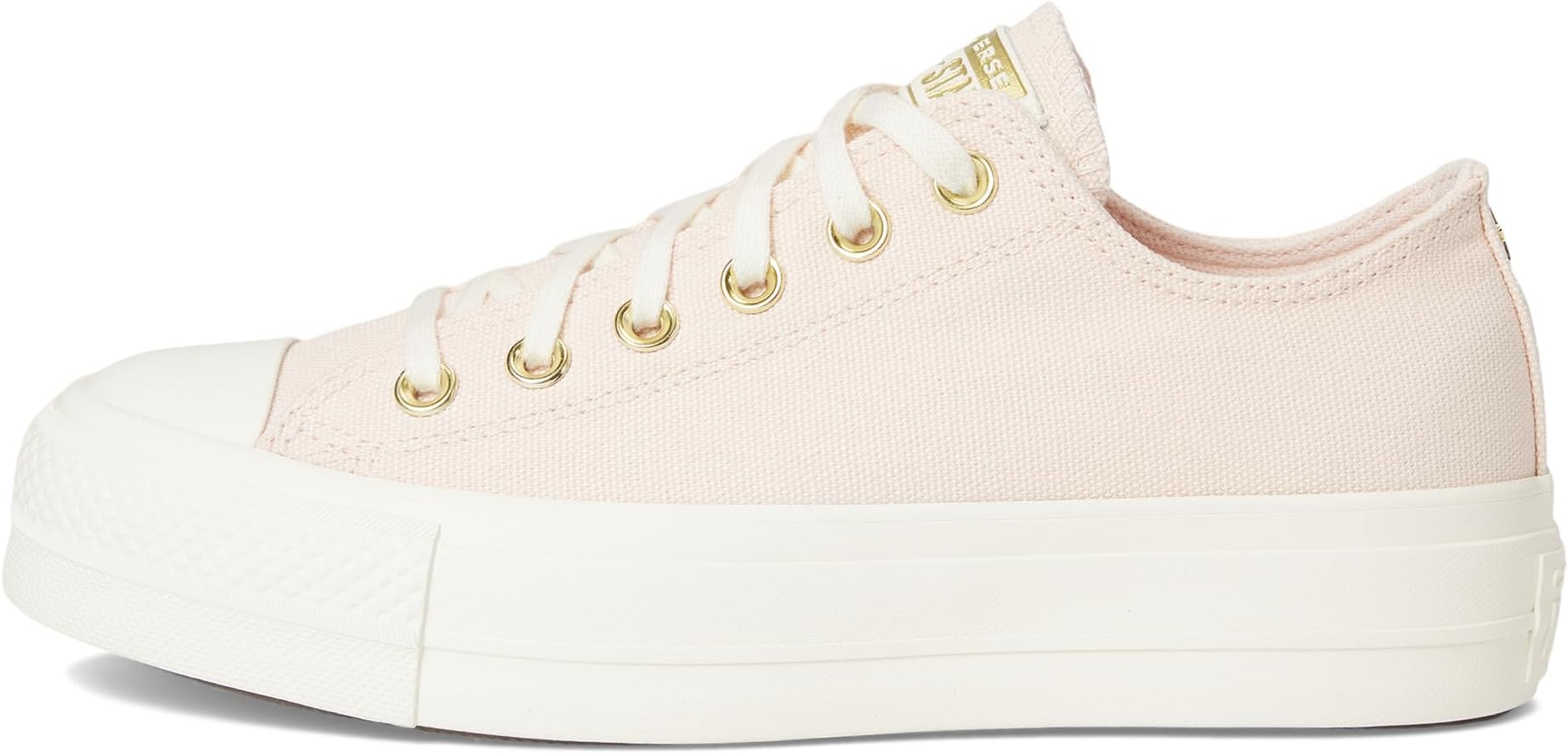 Кроссовки Converse Chuck Taylor All Star Low-Top Lift Platform Sneaker, Pale Petal/Egret/Gold — фото 4