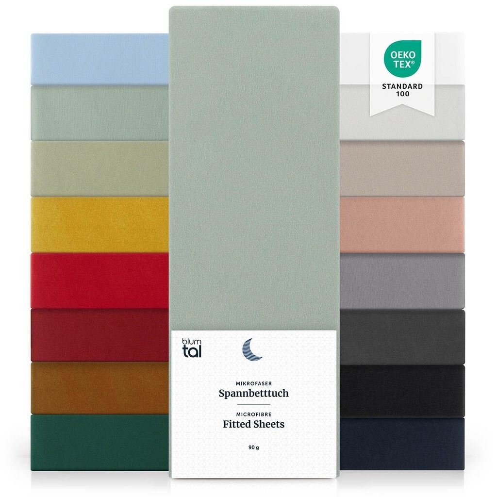

Простыня из микрофибры Blumtal Basics 160х200см - простыня, сертификат Oeko-Tex, высота матраса до 25см, Summer Green - Зеленый