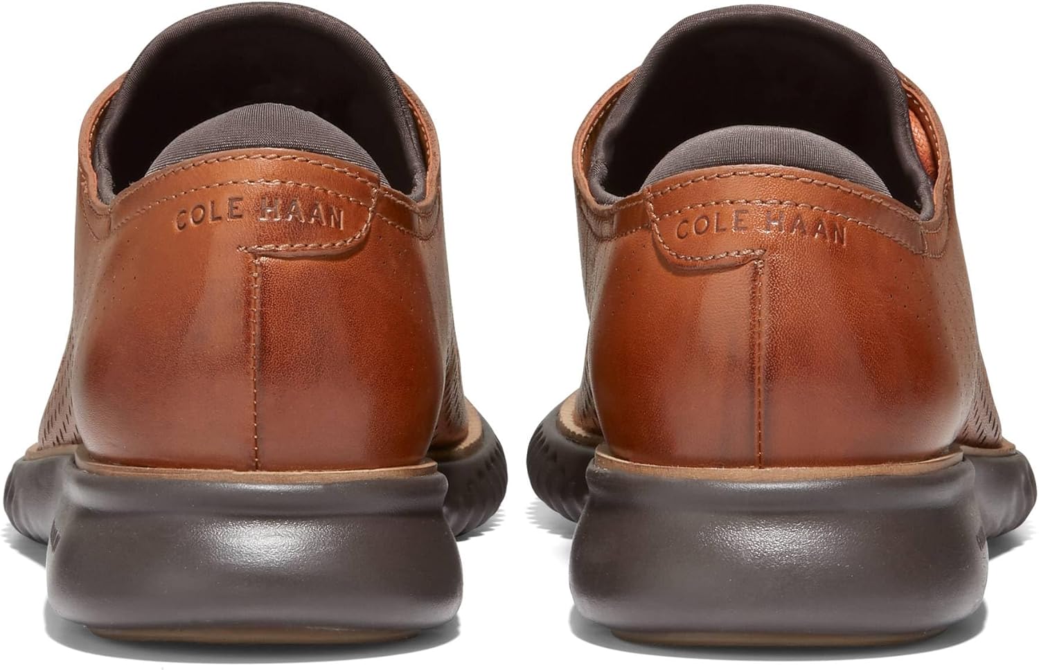 Мужские оксфорды Cole Haan 2.Zerogrand с лазерной перфорацией, British Tan/Java — фото 3