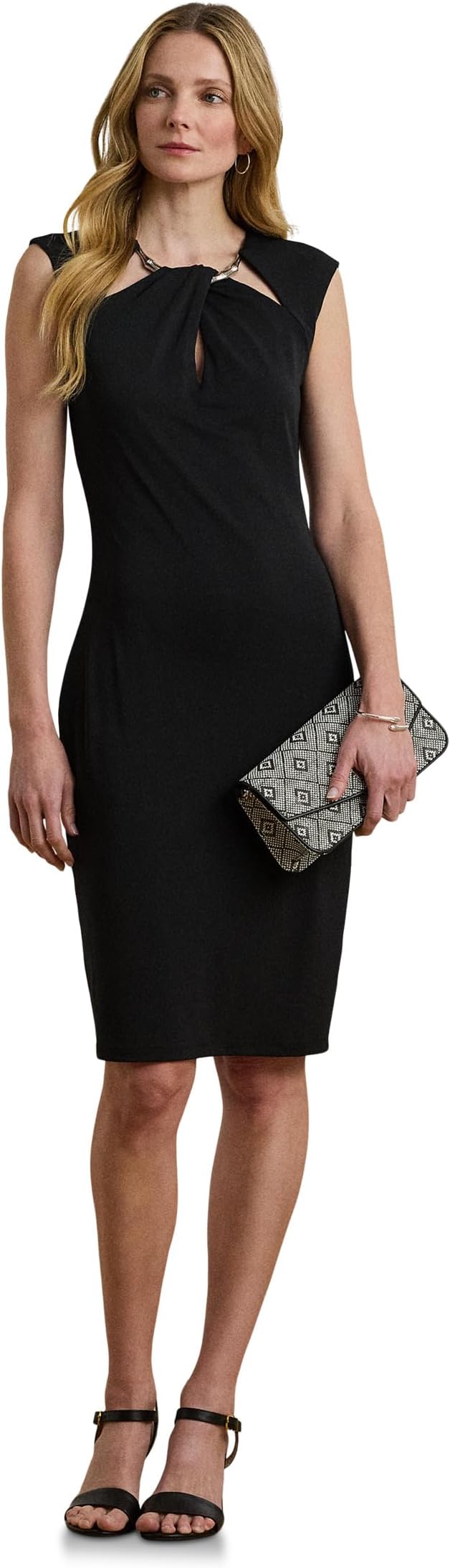 

Платье Lauren Ralph Lauren Cutout Jersey Cocktail Dress, черный