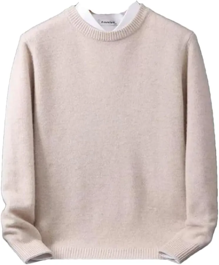 

Мужской оверсайз свитер с длинными рукавами и круглым вырезом