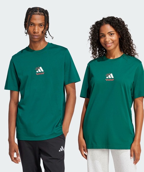 

Футболка с коротким рукавом, графический принт Adidas, зеленый