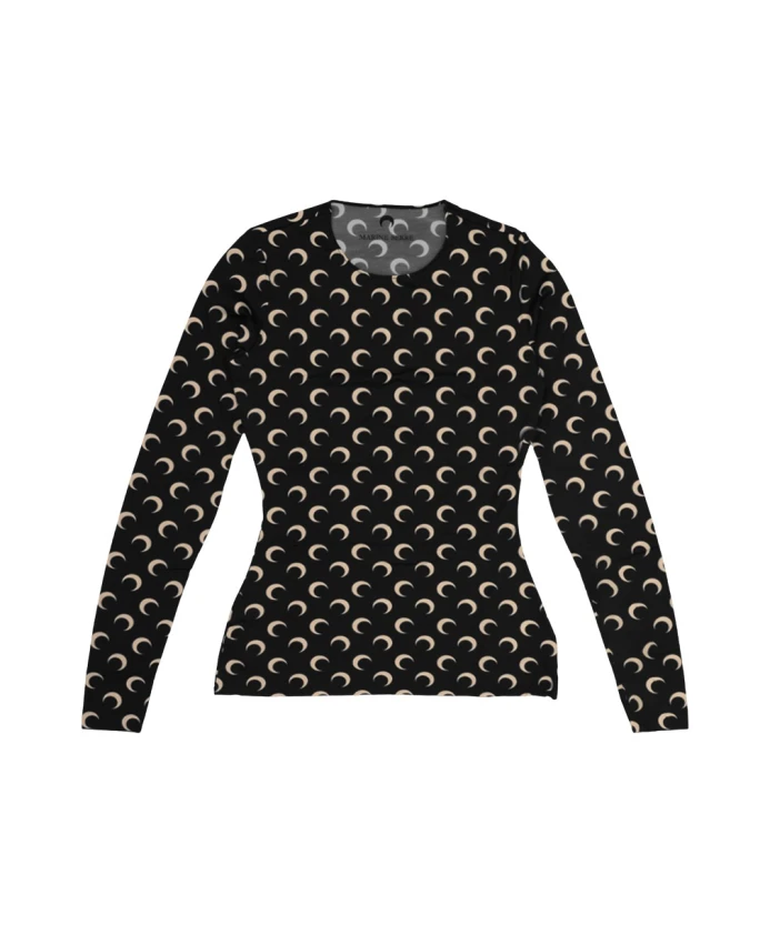 

Футболка с принтом "Луна" Marine Serre, мультиколор