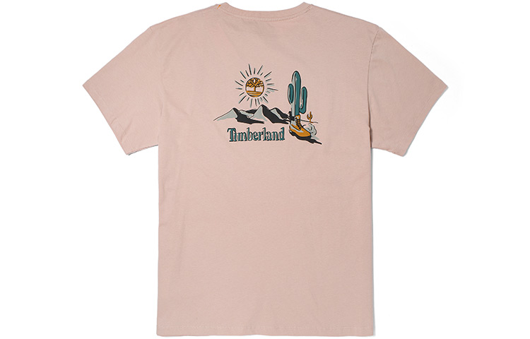 

Футболка унисекс светло-розовая Timberland