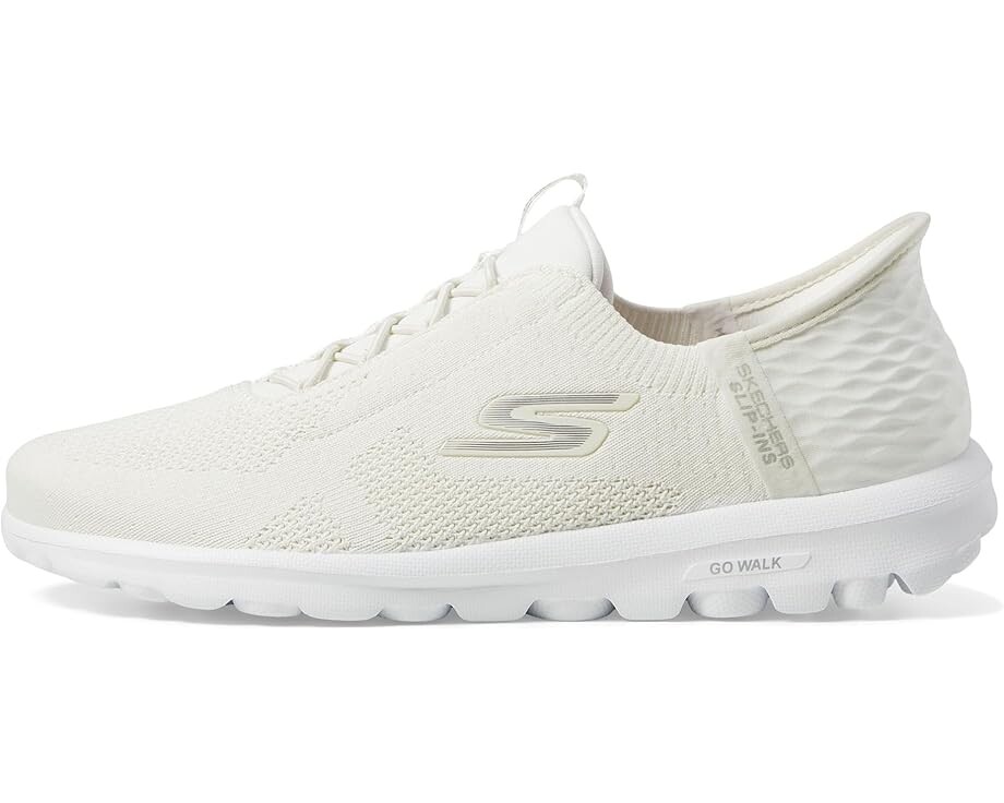 Кроссовки SKECHERS Go Walk Travel Milan Hands Free Slip-Ins, белый — фото 4