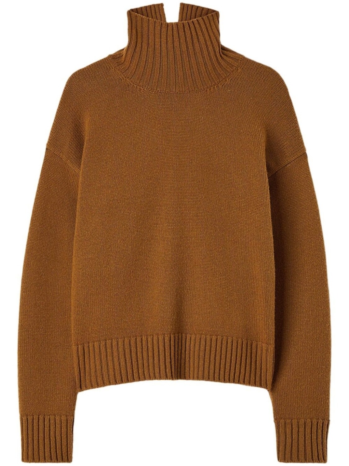 

Jil Sander джемпер из смеси кашемира и воротника-трубы, коричневый