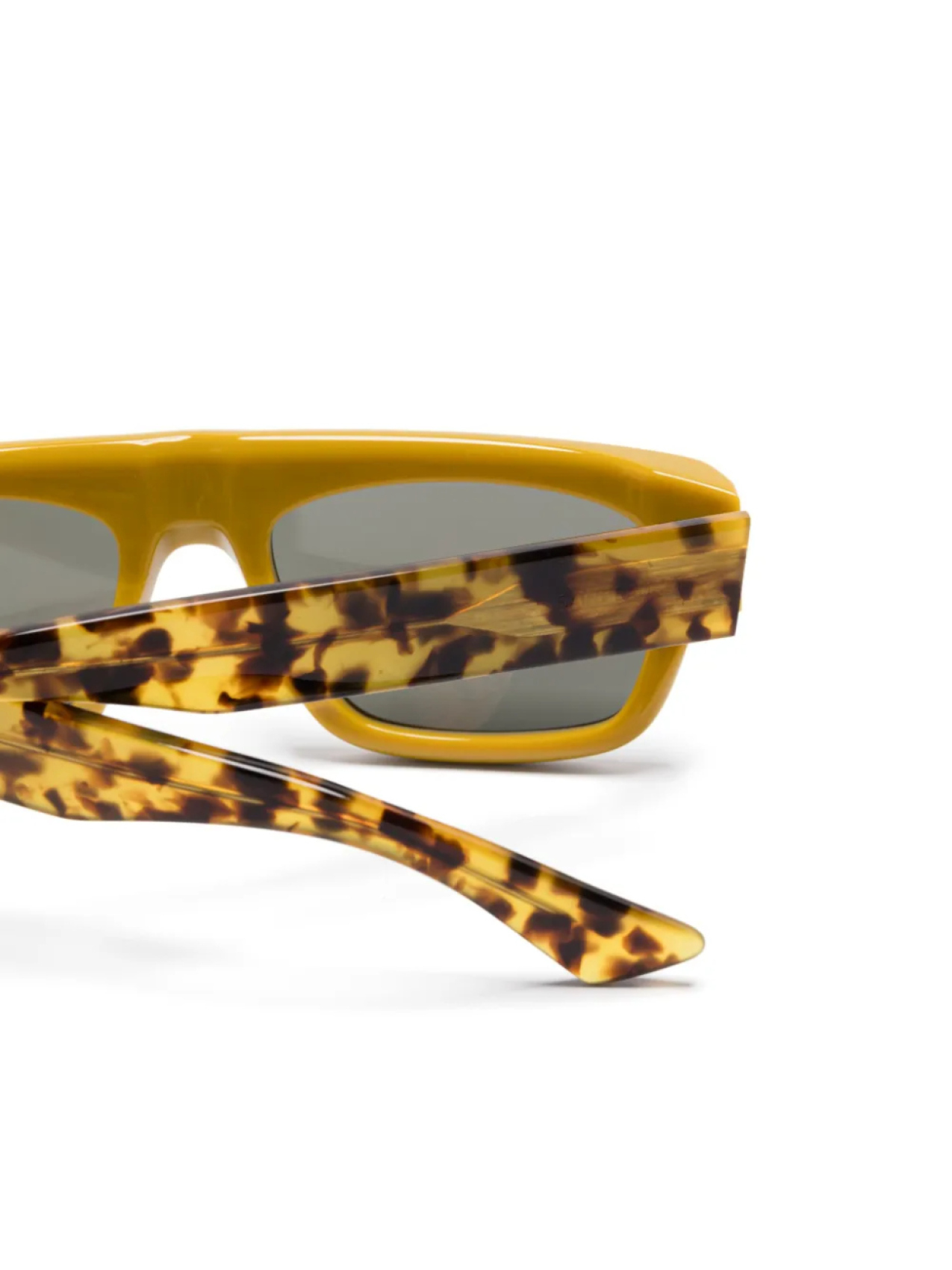 Солнцезащитные очки Saint Laurent Eyewear в прямоугольной оправе, желтый — фото 3