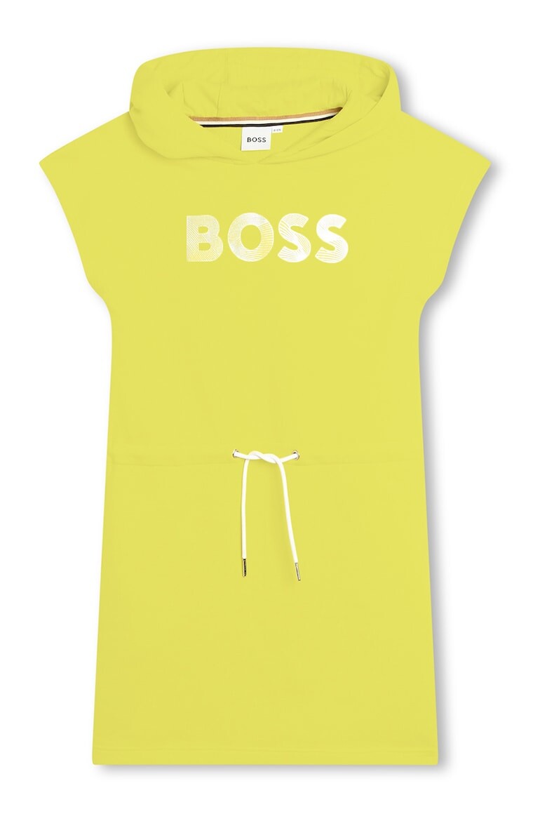

Платье с капюшоном и косыми карманами Boss Kidswear, желтый