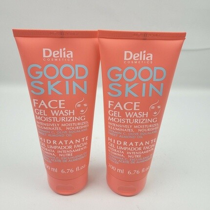 

Увлажняющий гель для умывания лица Delia Good Skin со скваланом и миндальным маслом, 6,76 унций — упаковка из 2 шт., Delia Cosmetics