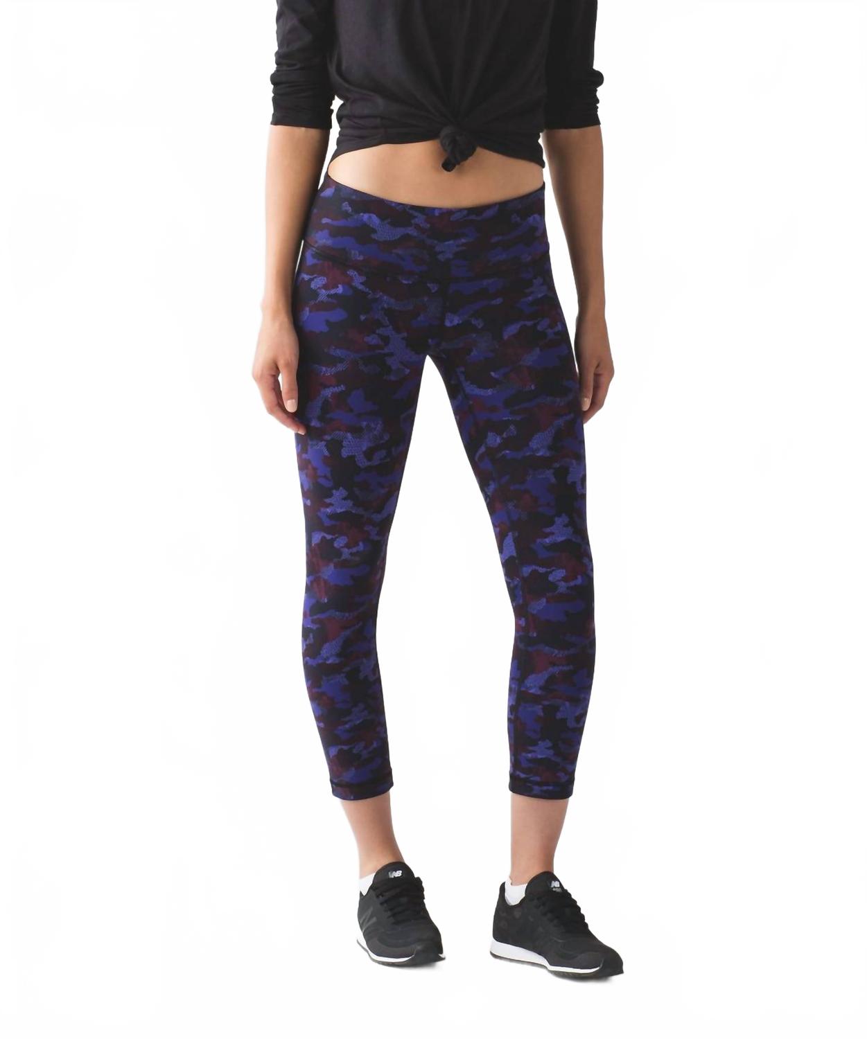 

Lululemon Укороченные леггинсы Wunder Under фиолетово-черного цвета